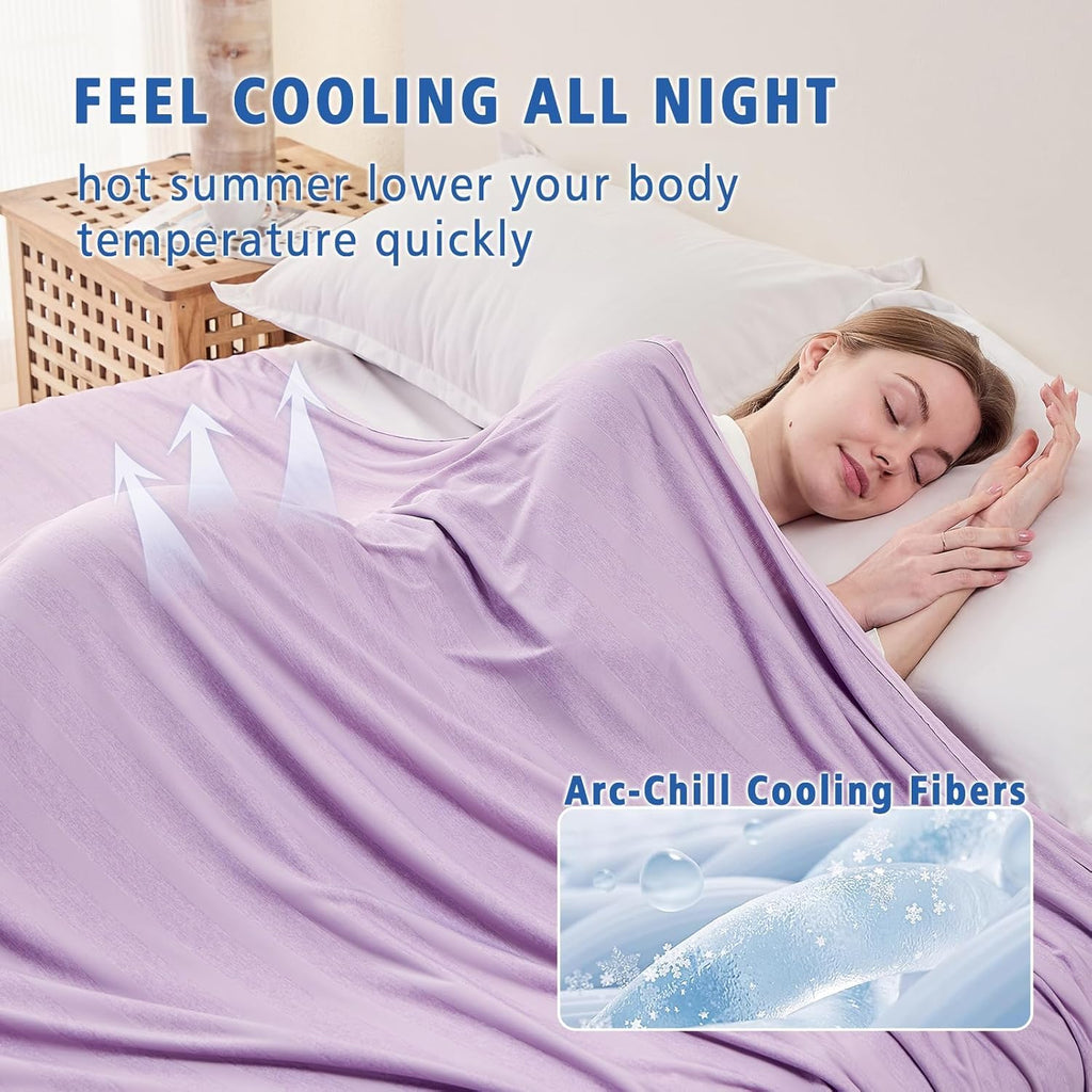 Chill Comfort Arc Chill Cooling Blanket — Lightweight, Breathable Double Layer Weave