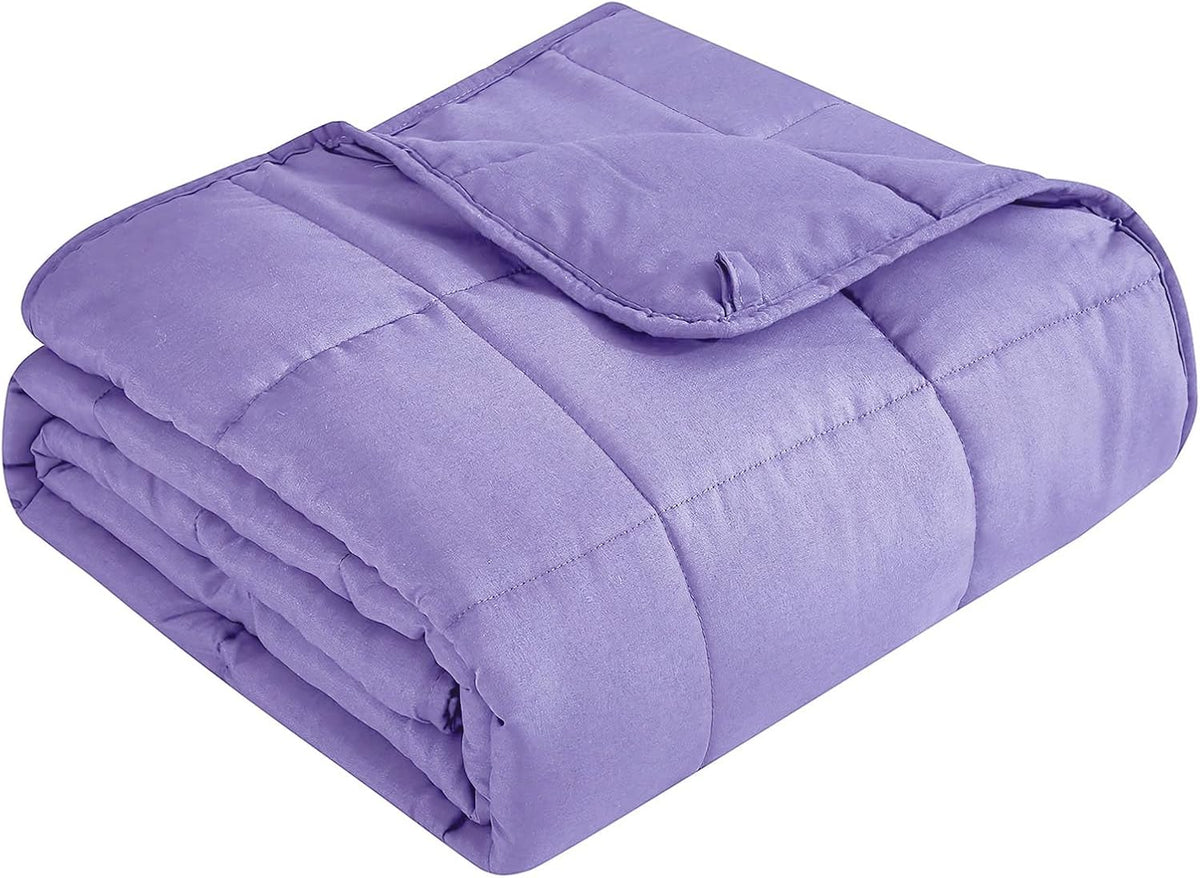 Pătură ponderată Cozy Comfort — țesătură din microfibră răcoritoare, umplutură cu reglare termică