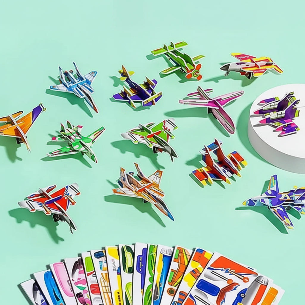 Kids 3D Animal Puzzle Set — Interlocking Wildlife Character Figures