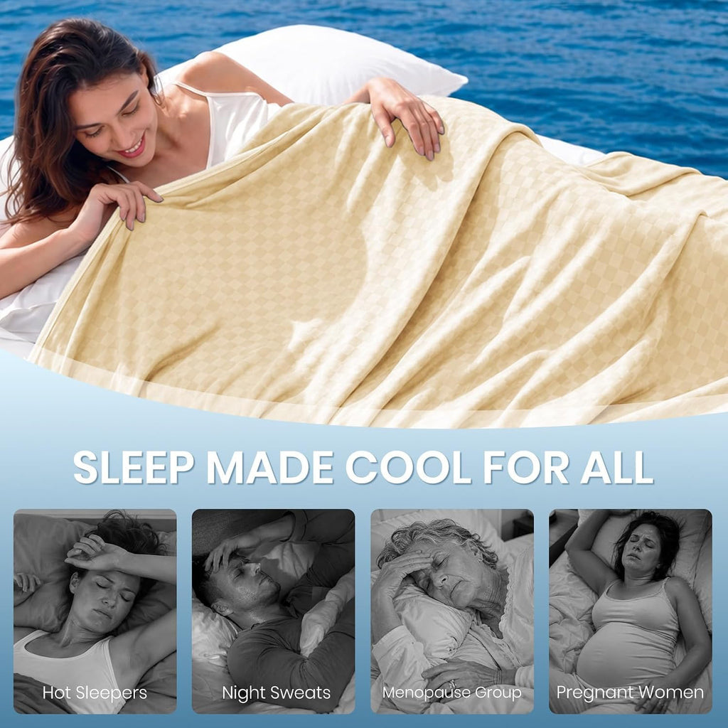 Chill Comfort Arc-Chill Technology Cooling Blanket — Soft Lightweight Fabric