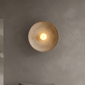 ResinLighto Runde Glas-Harzwandlampe — Warmes Umgebungslicht
