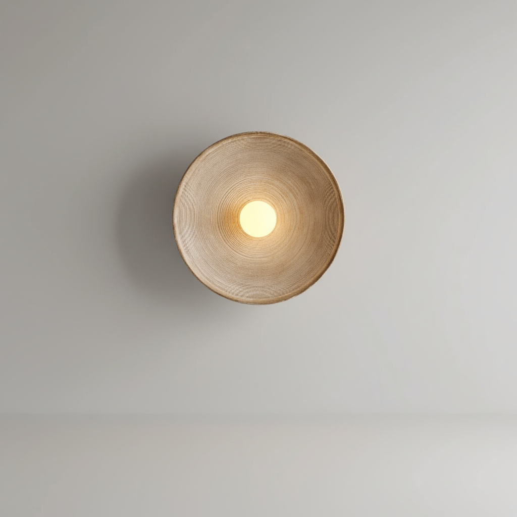 ResinLighto Runde Glas-Harzwandlampe — Warmes Umgebungslicht