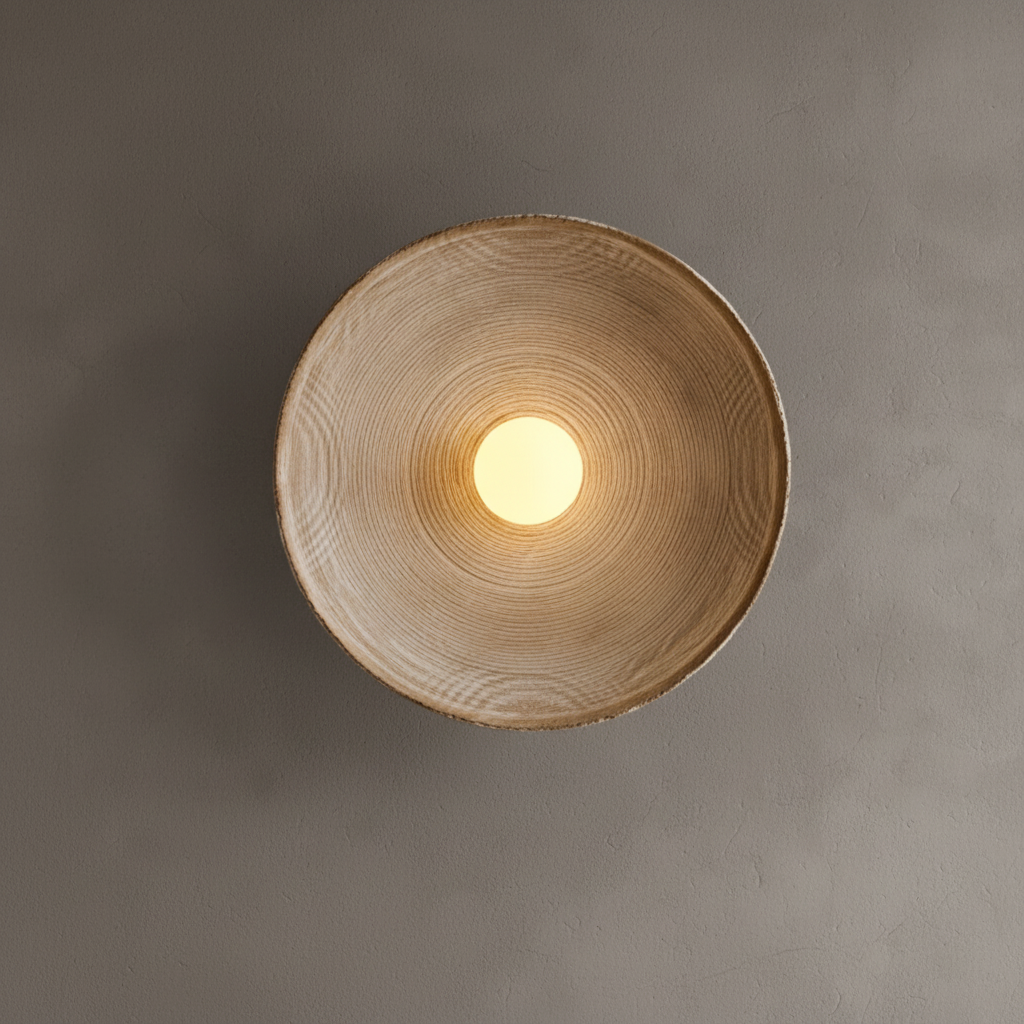 ResinLighto Runde Glas-Harzwandlampe — Warmes Umgebungslicht