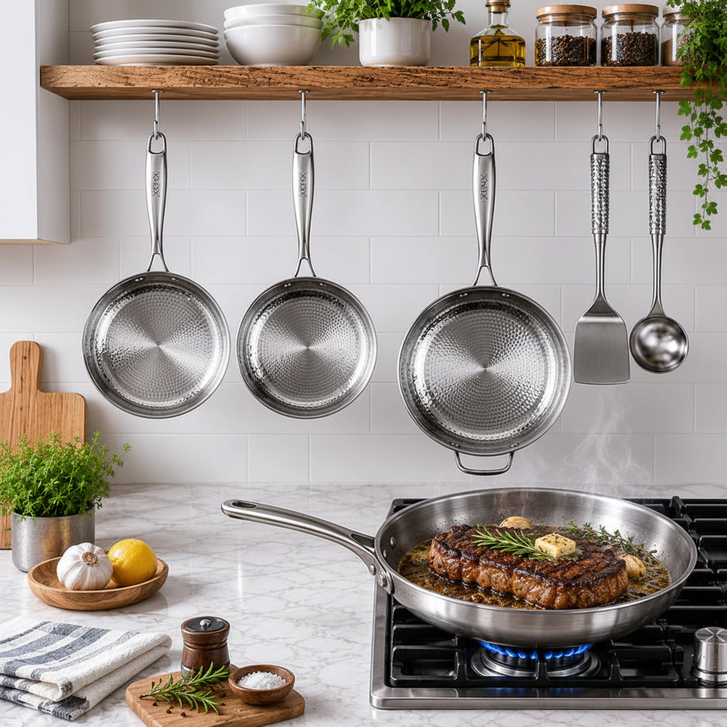 Premium Titanium Cookware Set Pro for Everyday Versatility and Lifetime Durability