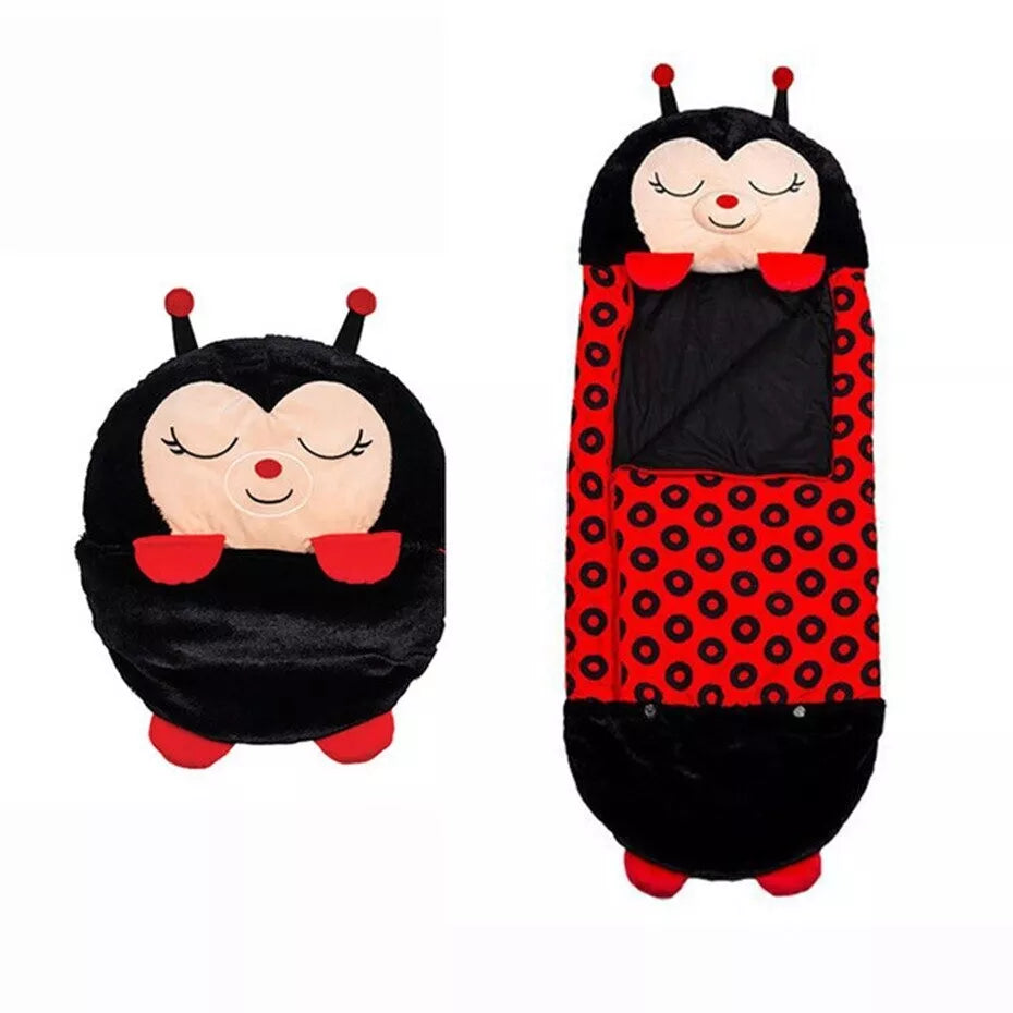 Kinderschlafsack mit Tiermotiv – weiches, gemütliches Design – lustiges Campingzubehör | meowbutter