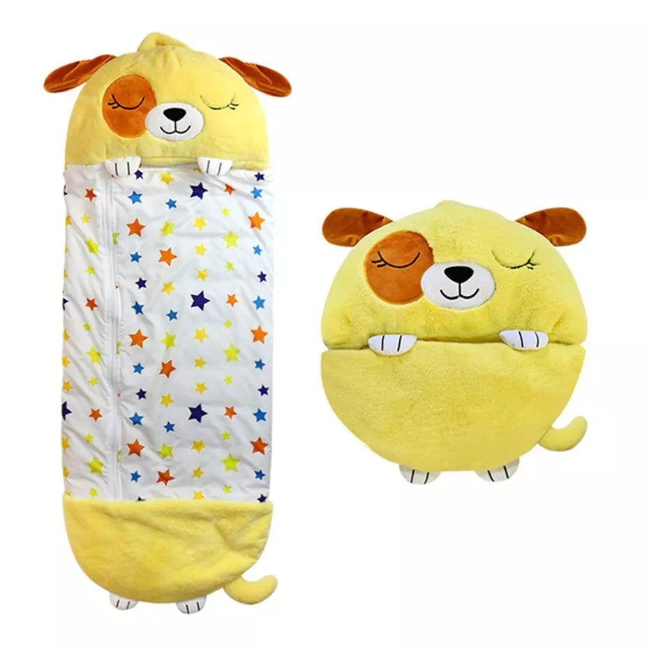 Kinderschlafsack mit Tiermotiv – weiches, gemütliches Design – lustiges Campingzubehör | meowbutter