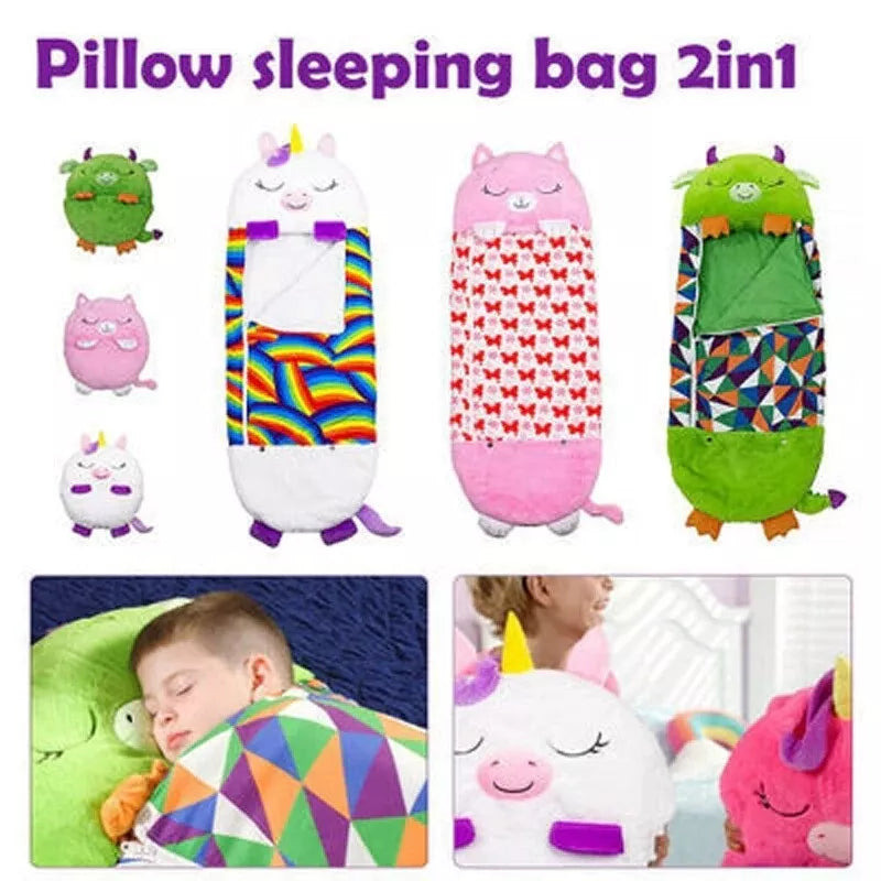 Kinderschlafsack mit Tiermotiv – weiches, gemütliches Design – lustiges Campingzubehör | meowbutter