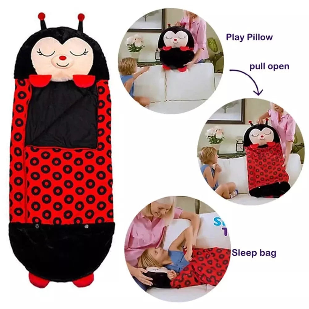 Kinderschlafsack mit Tiermotiv – weiches, gemütliches Design – lustiges Campingzubehör | meowbutter