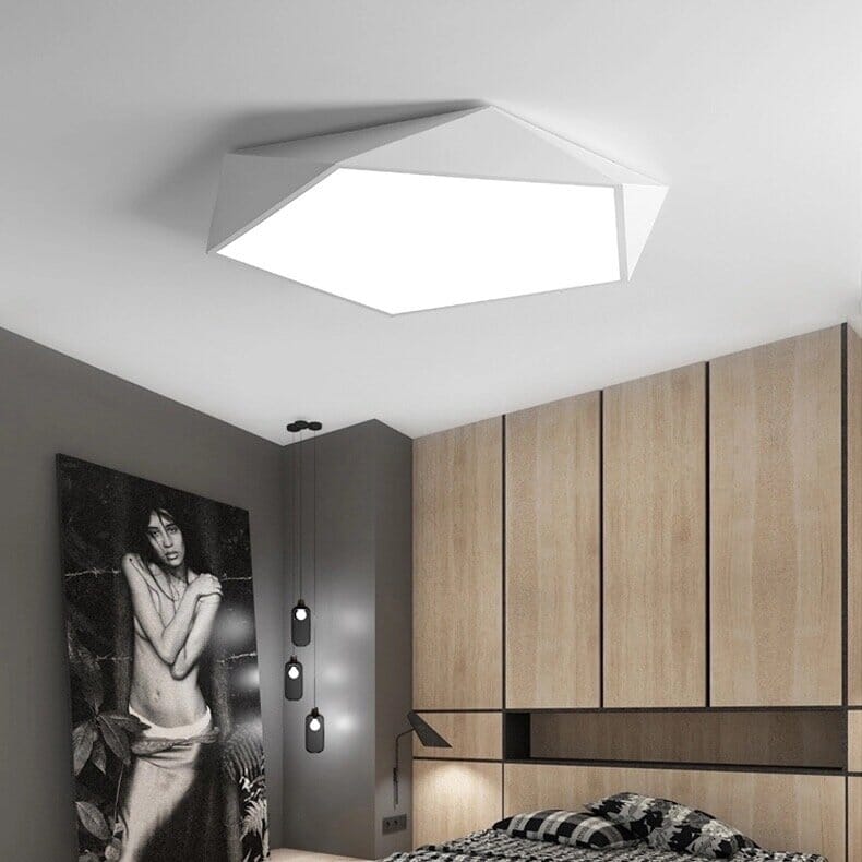 Skydor Modern Geometric LED Ceiling Light — Architectural Polygonal Profile