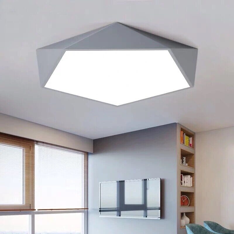 Skydor Modern Geometric LED Ceiling Light — Architectural Polygonal Profile