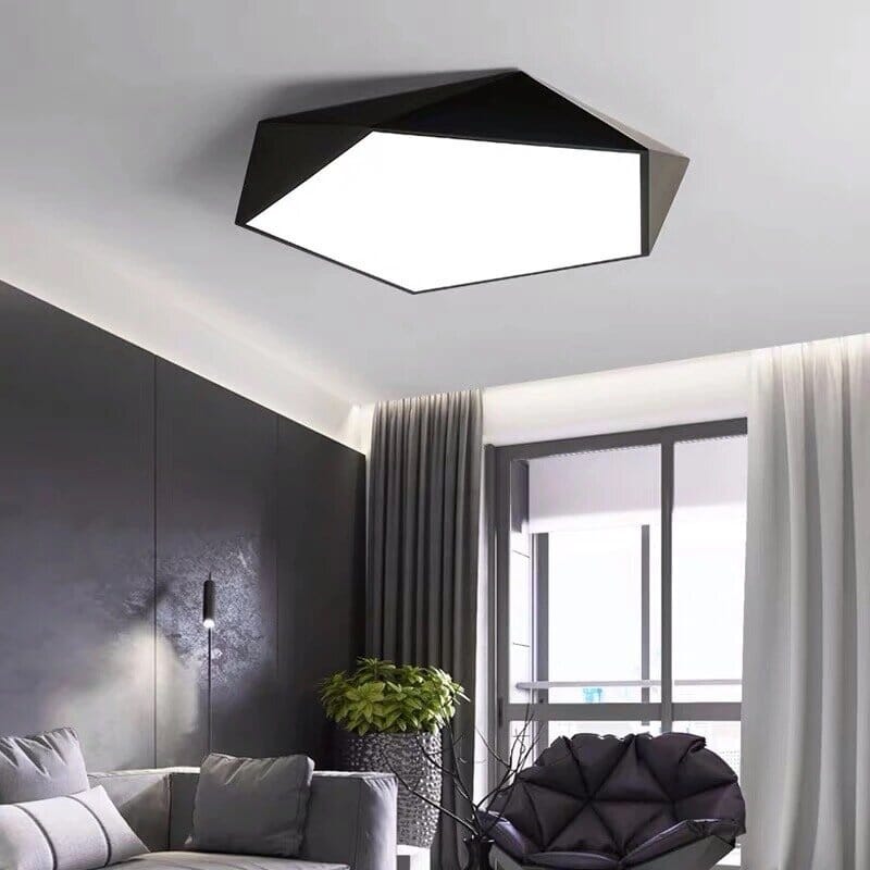 Skydor Modern Geometric LED Ceiling Light — Architectural Polygonal Profile