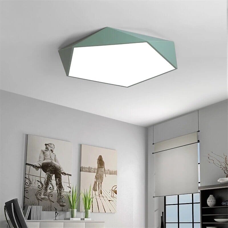 Skydor Modern Geometric LED Ceiling Light — Architectural Polygonal Profile