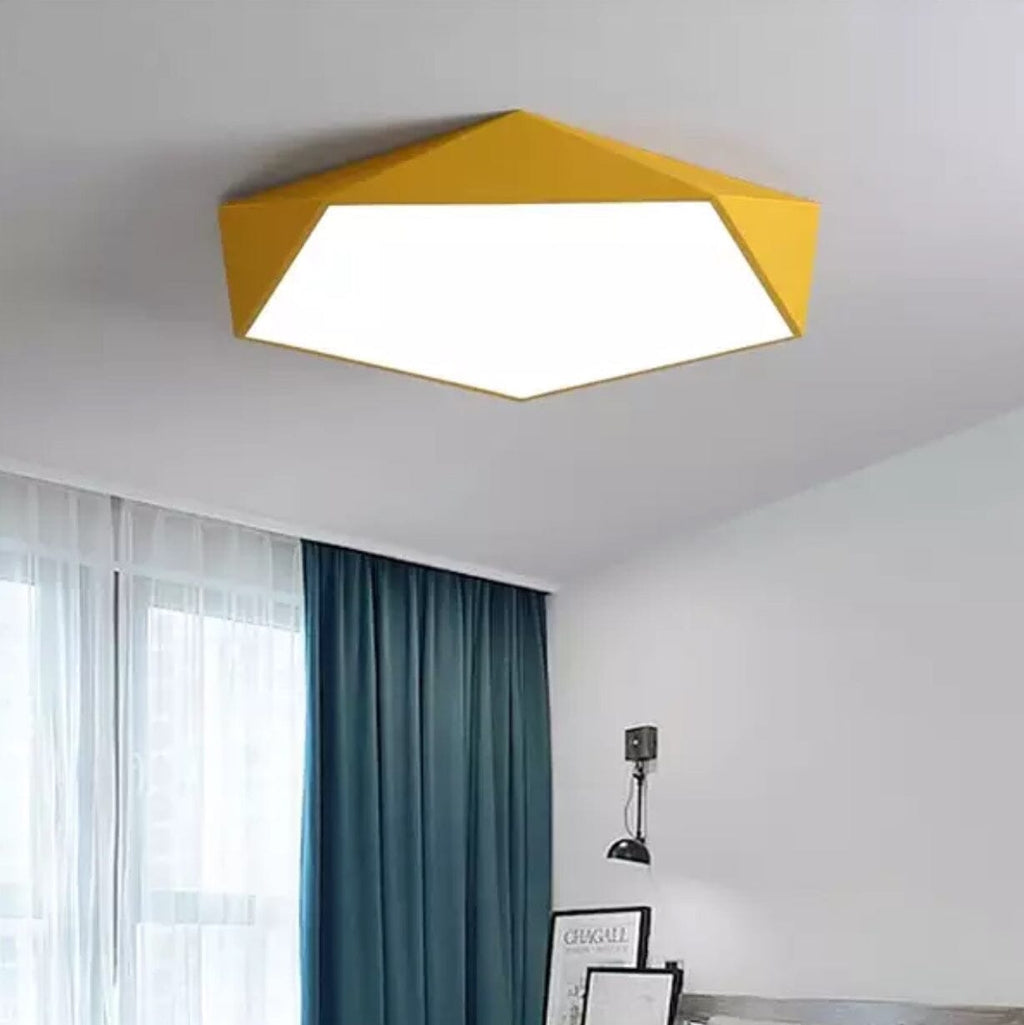 Skydor Modern Geometric LED Ceiling Light — Architectural Polygonal Profile