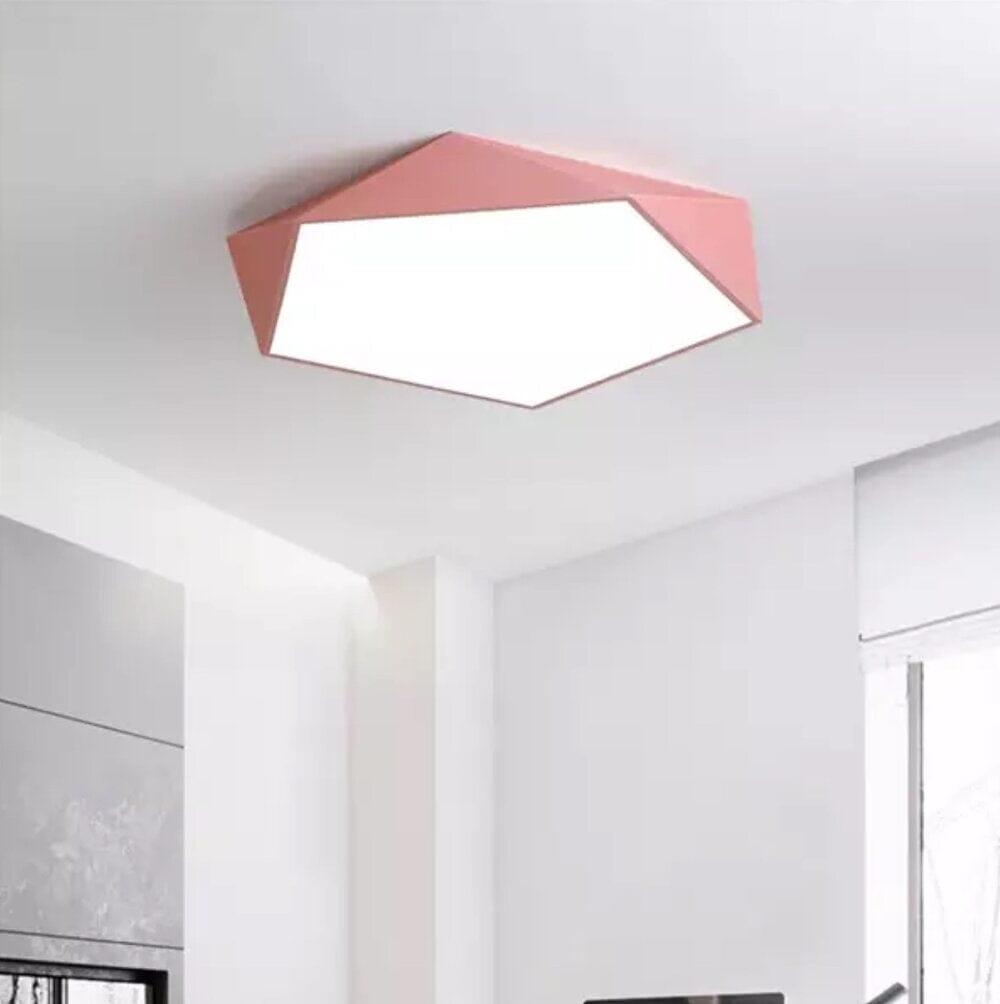 Skydor Modern Geometric LED Ceiling Light — Architectural Polygonal Profile