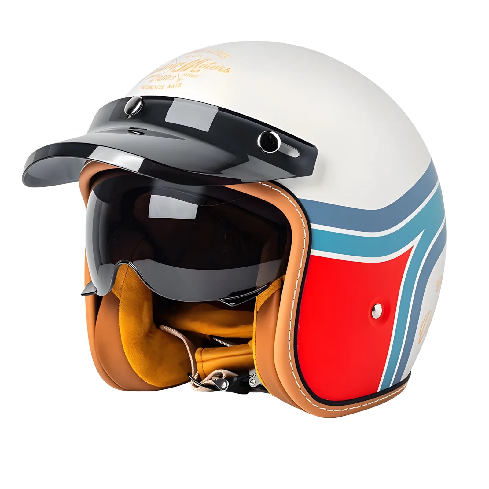 The Street King - Vintage Open Face Helmet - DOT & ECE Approved - Meowbutter