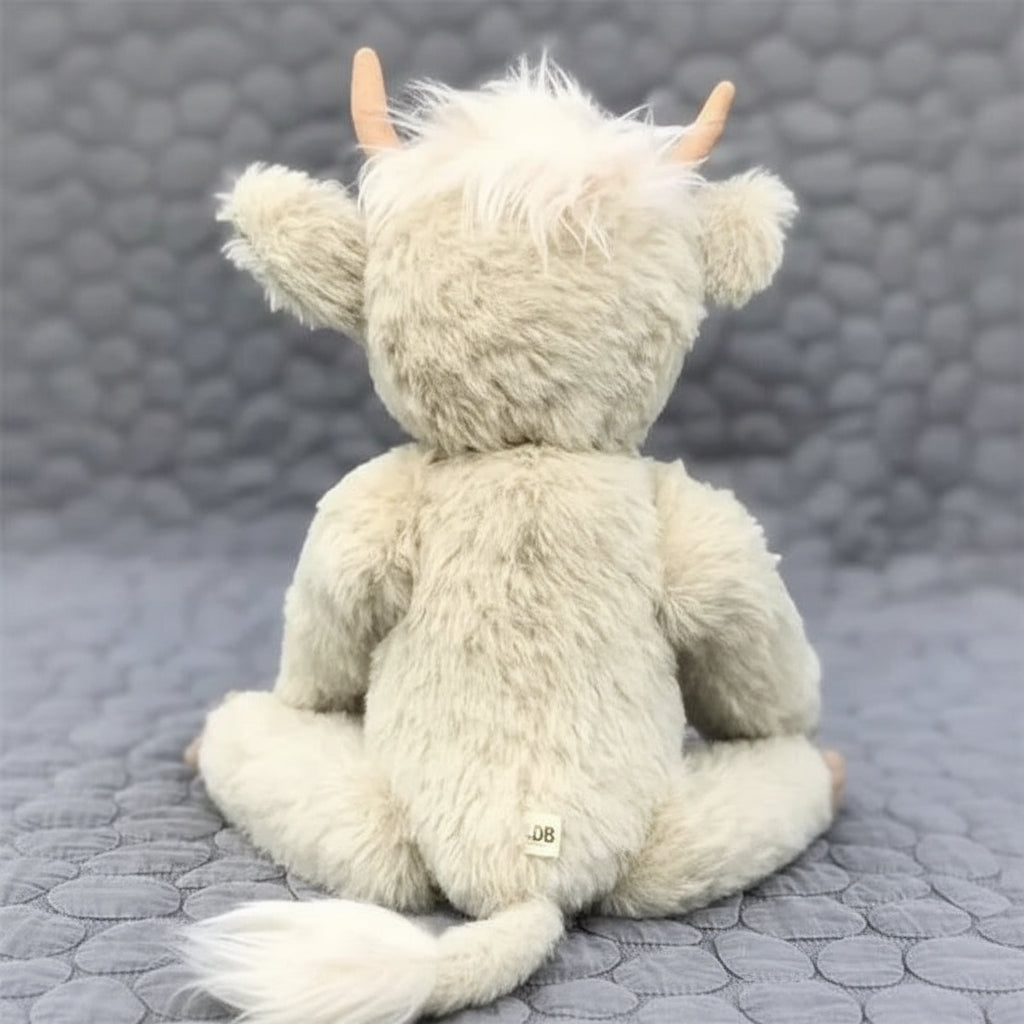 Ručně vyrobený plyšák skotského náhorního skotu - měkký sametový fleece