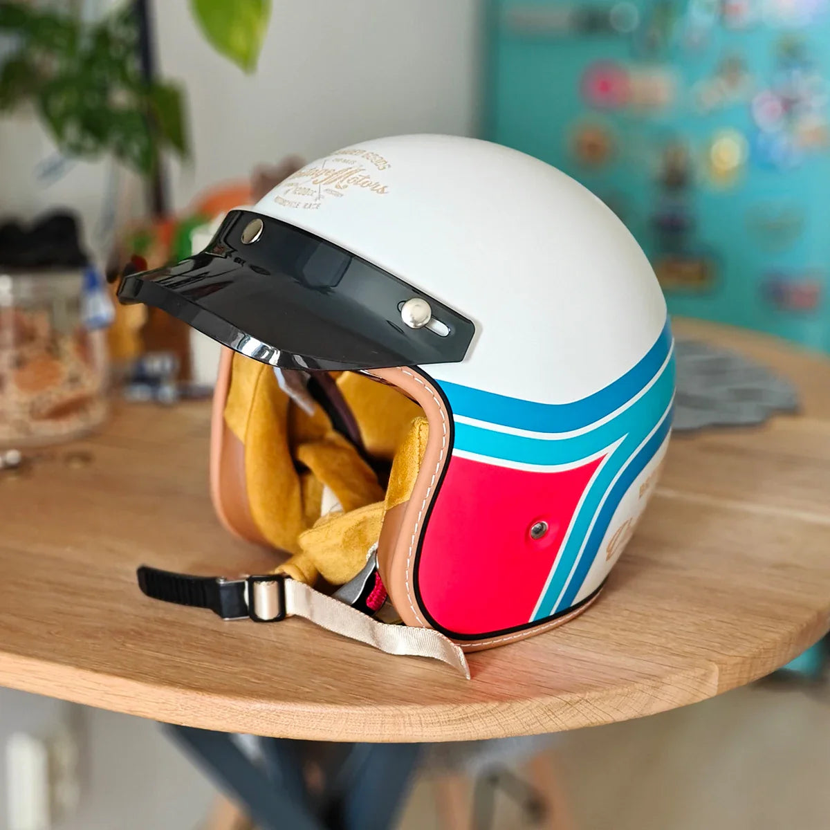 The Street King - Vintage Open Face Helmet - DOT & ECE Approved - Meowbutter
