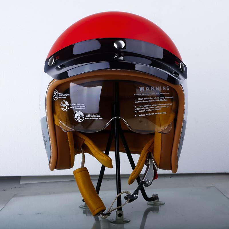 The Street King - Vintage Open Face Helmet - DOT & ECE Approved - Meowbutter