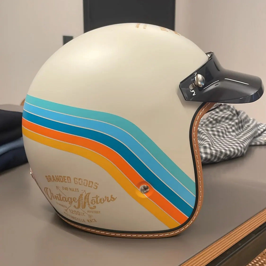 The Street King - Vintage Open Face Helmet - DOT & ECE Approved - Meowbutter