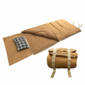 Sac de couchage imperméable léger 3 saisons CozyNest - doublure en flanelle, oreiller inclus