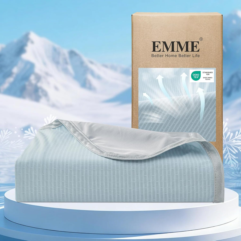 Chill Comfort Reversible Cooling Blanket — Breathable Design, Rapid Heat Extraction