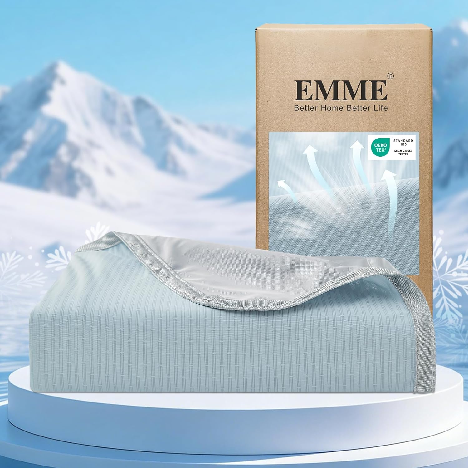 Chill Comfort Reversible Cooling Blanket — Breathable Design, Rapid Heat Extraction