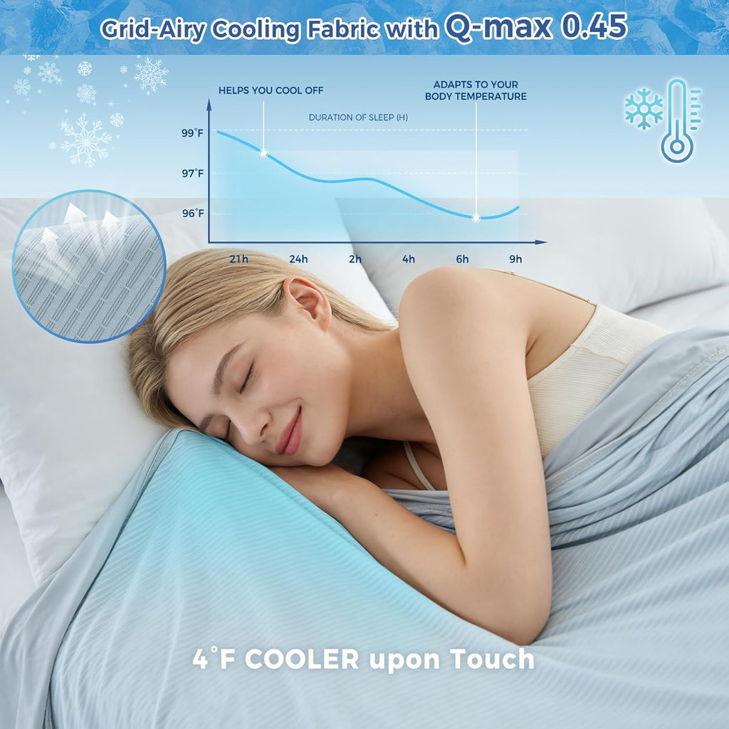 Chill Comfort Reversible Cooling Blanket — Breathable Design, Rapid Heat Extraction