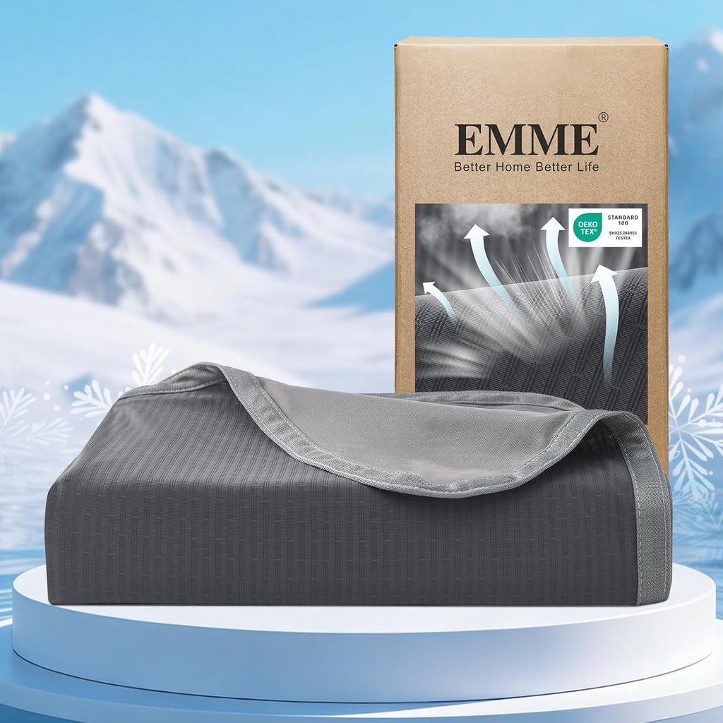 Chill Comfort Reversible Cooling Blanket — Breathable Design, Rapid Heat Extraction