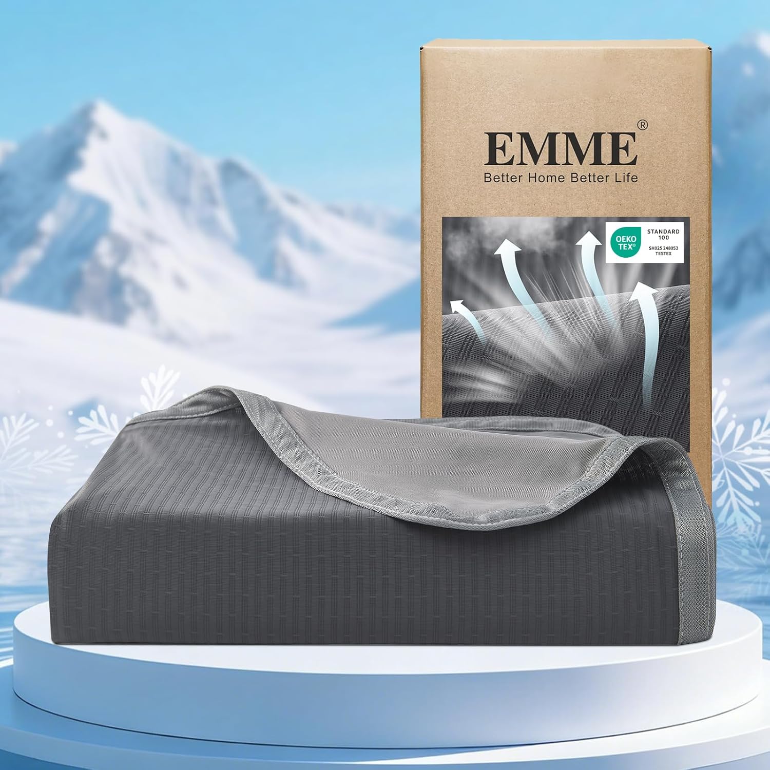 Chill Comfort Reversible Cooling Blanket — Breathable Design, Rapid Heat Extraction