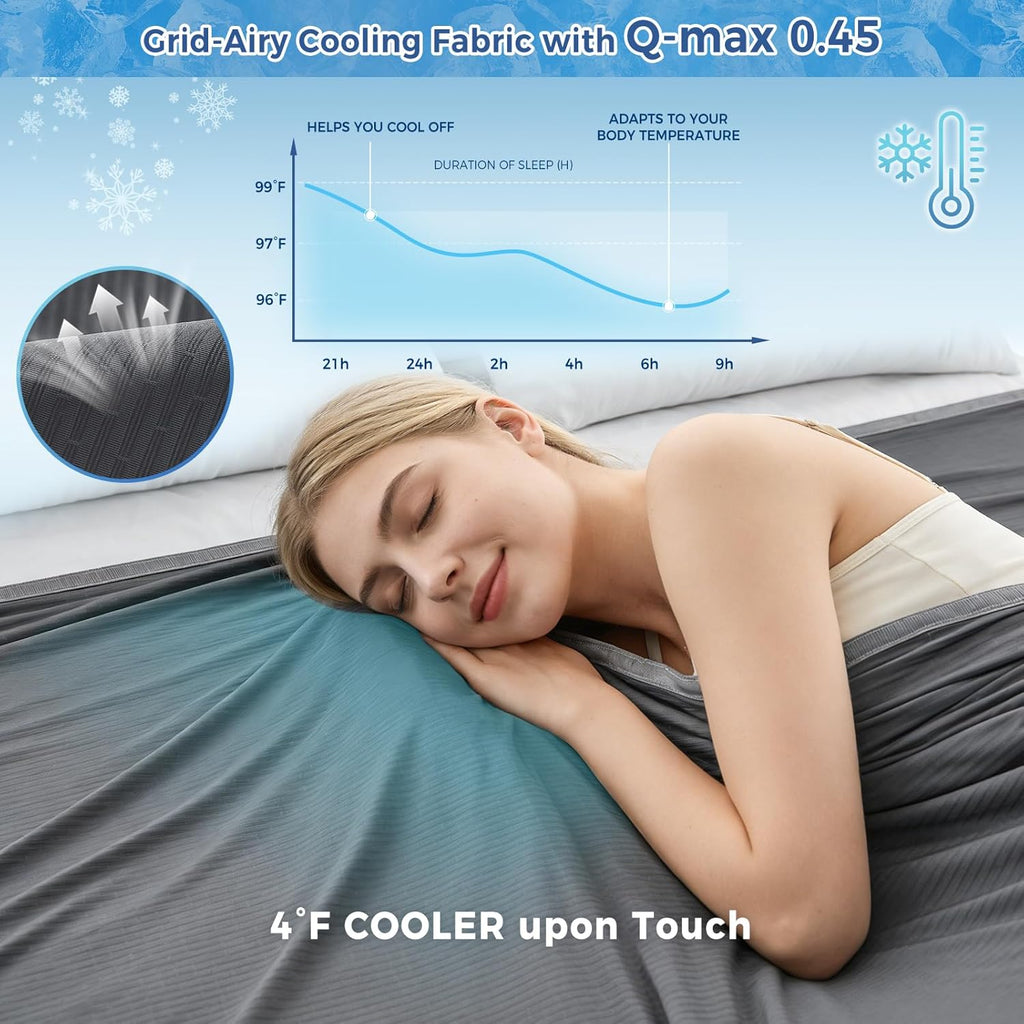 Chill Comfort Reversible Cooling Blanket — Breathable Design, Rapid Heat Extraction