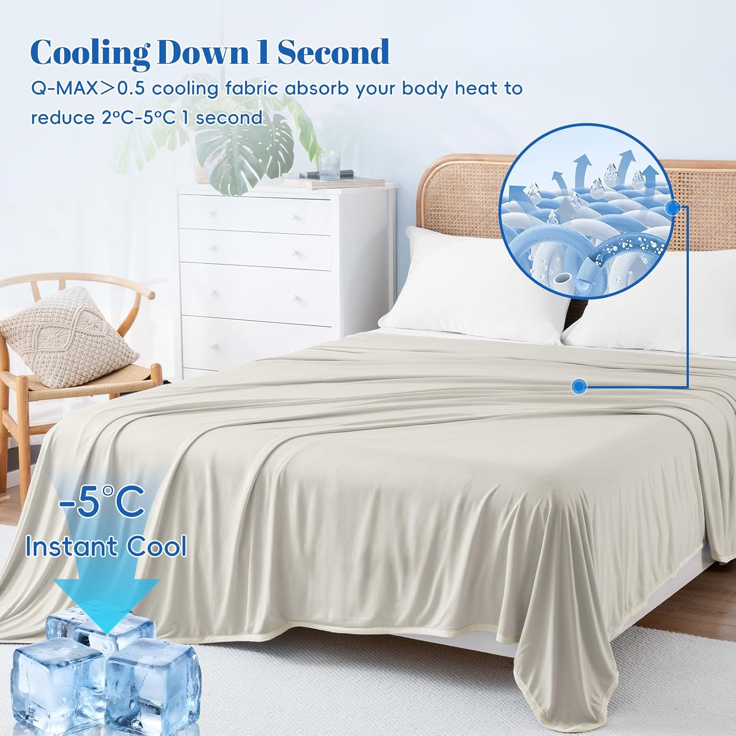 Chill Comfort Arc-Chill Tech Double-Layer Lightweight Cooling Blanket