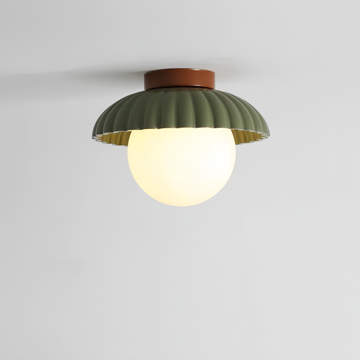 Lampada da soffitto per corridoio in ferro | Montatura moderna a plafone in vetro e metallo | Meowbutter