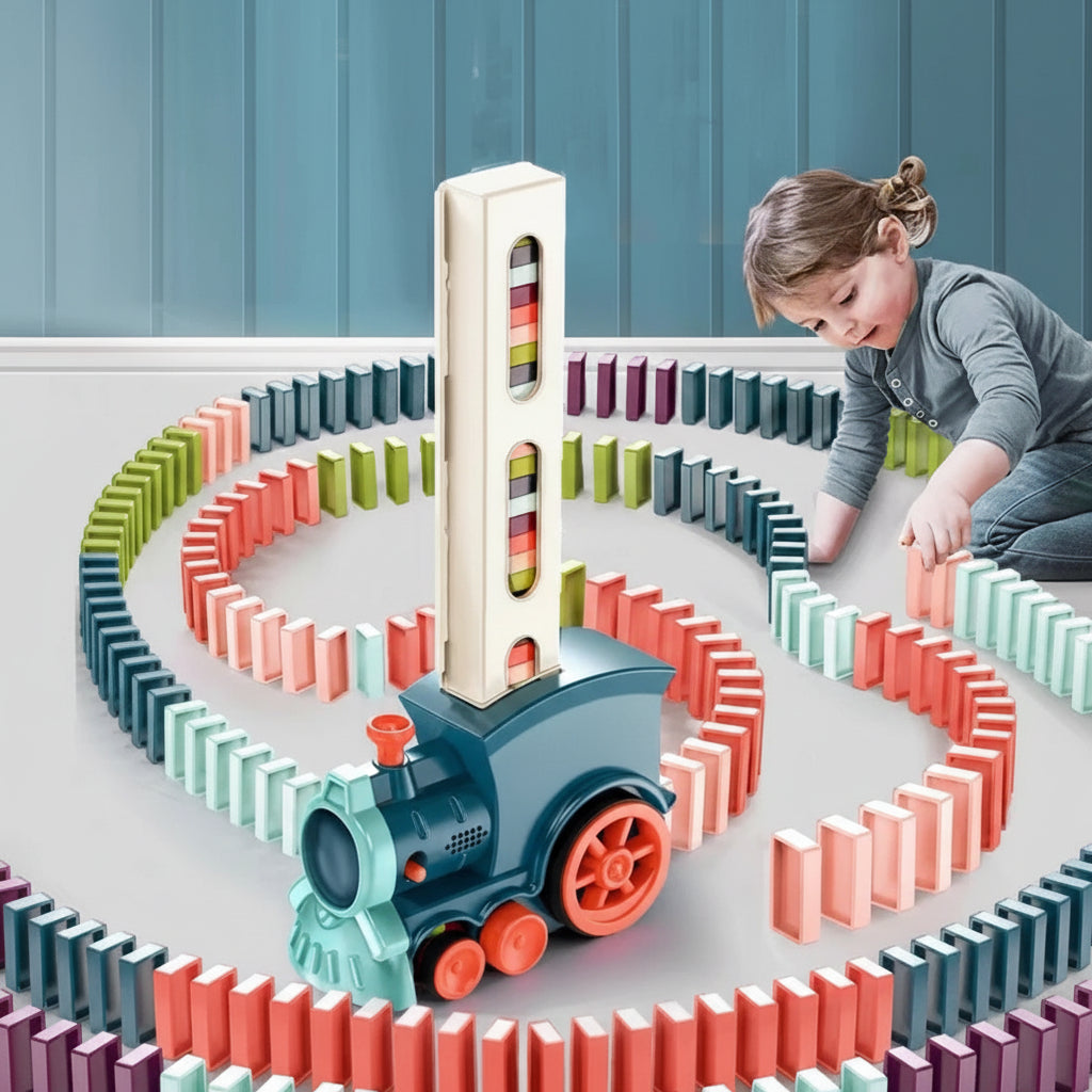 Domino-toglegetøj til børn, automatisk byggesæt med lyd og lys | Meowbutter