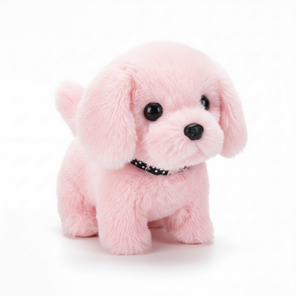 Interactive Battery Powered Plush Puppy Toy — Walking, Nodding, And Bark Sounds