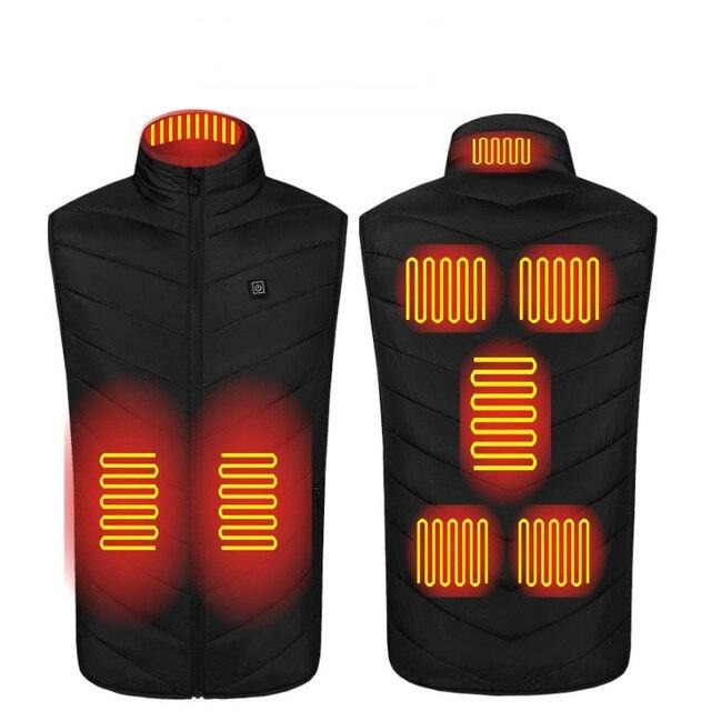 USB-Powered Heated Vest — 8 Heat Zones, Cold-Weather Warmth