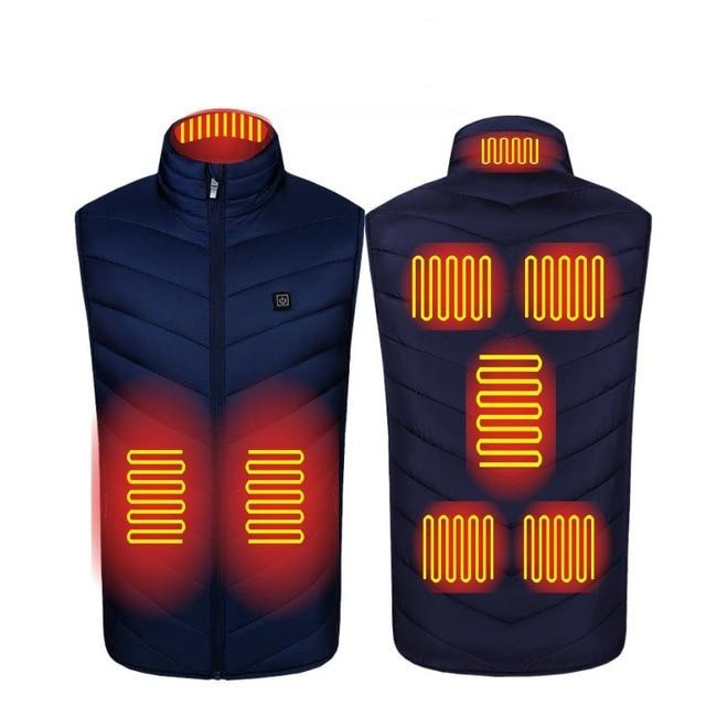 USB-Powered Heated Vest — 8 Heat Zones, Cold-Weather Warmth