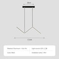 Aluminiowa lampa wisząca liniowa—precyzyjne geometryczne wycięcia, nordycki minimalistyczny design