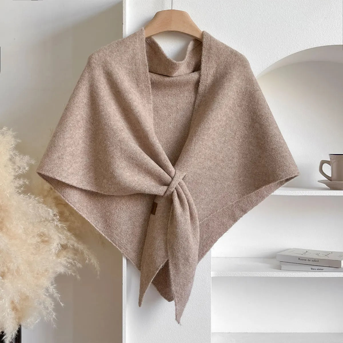 The Fleece Shawl With Elegant Draping And Lightweight Warmth