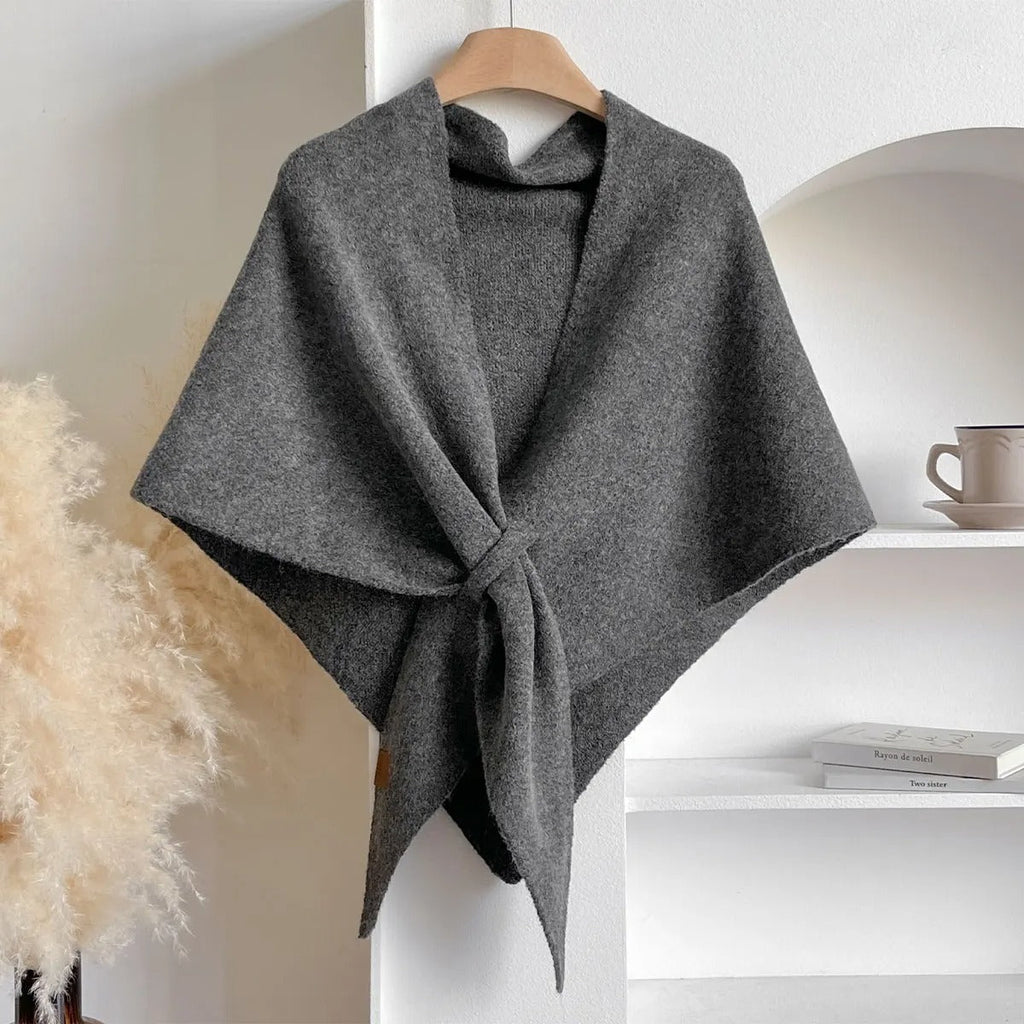 The Fleece Shawl With Elegant Draping And Lightweight Warmth