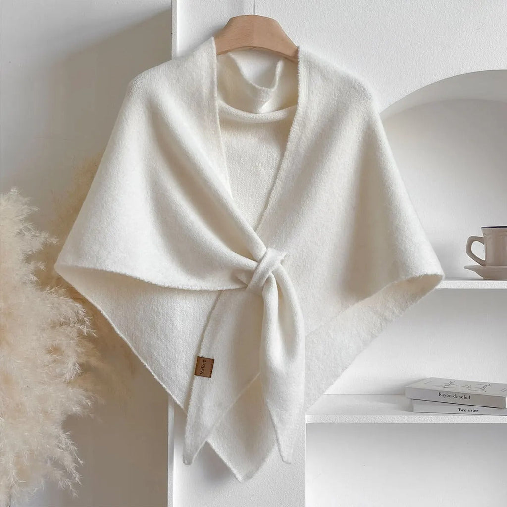 The Fleece Shawl With Elegant Draping And Lightweight Warmth