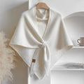 The Fleece Shawl With Elegant Draping And Lightweight Warmth