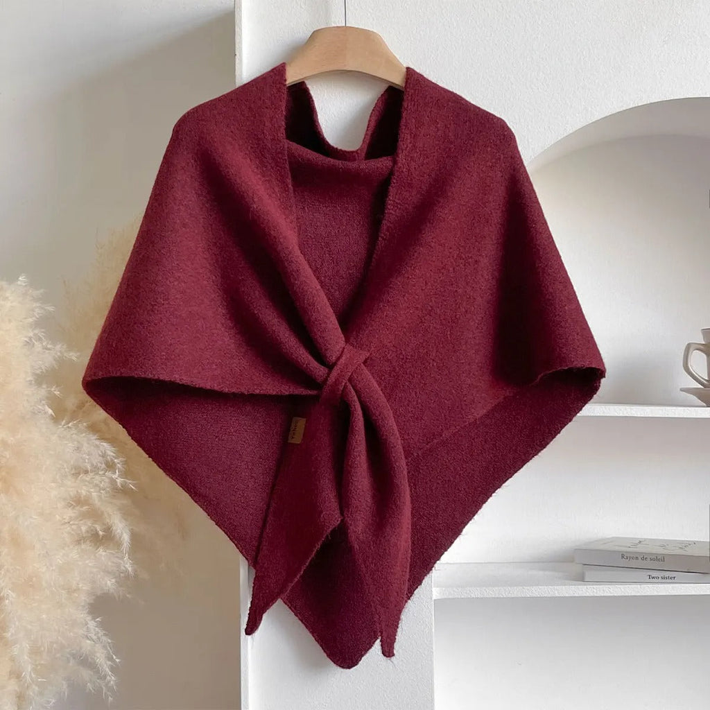 The Fleece Shawl With Elegant Draping And Lightweight Warmth