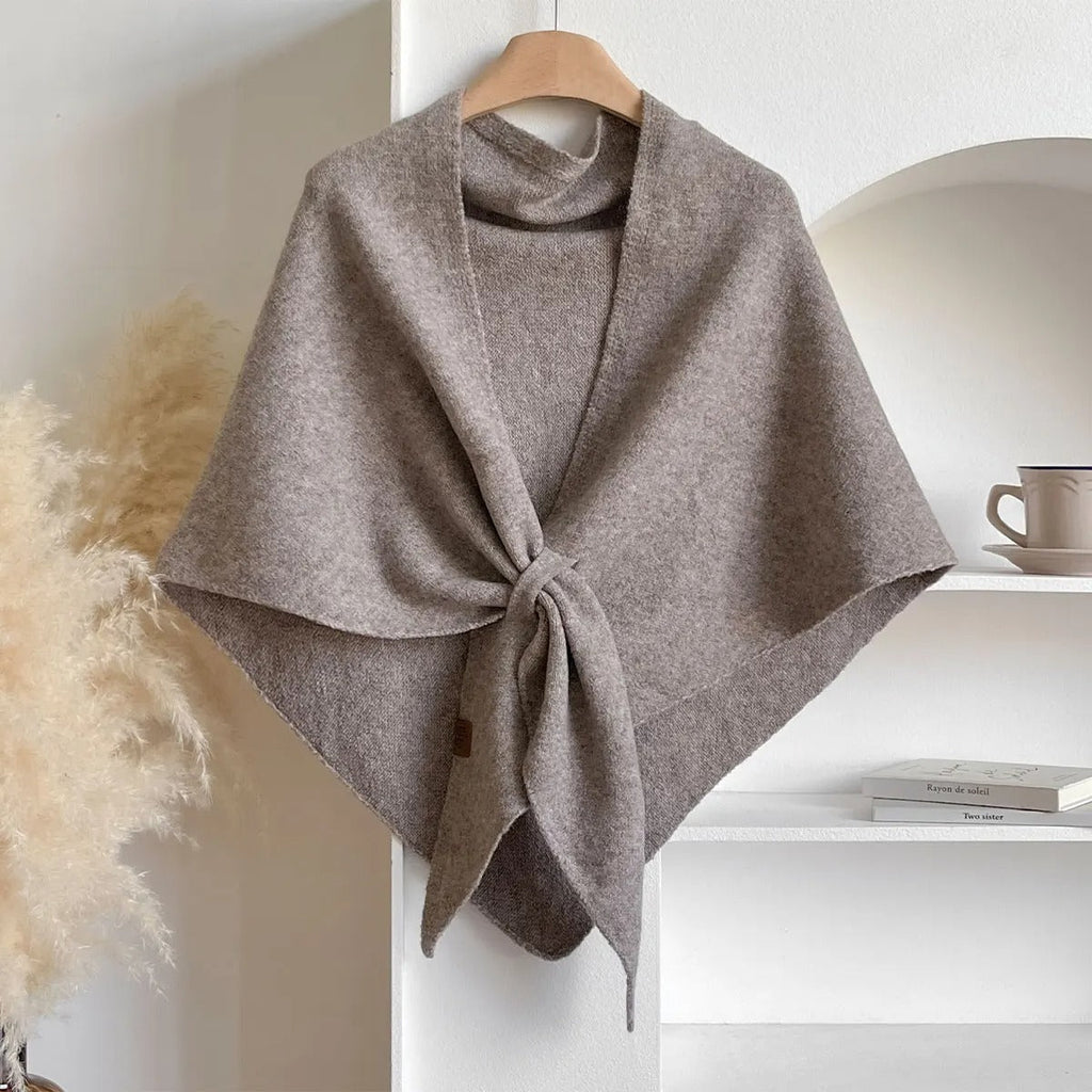 The Fleece Shawl With Elegant Draping And Lightweight Warmth