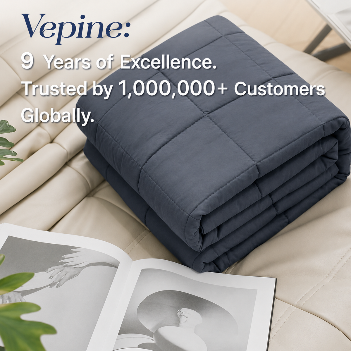 Pătură ponderată Cozy Comfort pentru adulți — husă din material respirabil și răcoritor