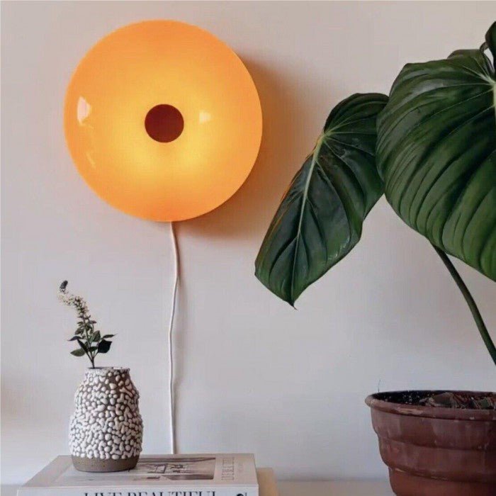 Bauhaus Modern Donut Lamp — LED Desk and Wall Light, Clear Glass Diffuser, Metal Frame