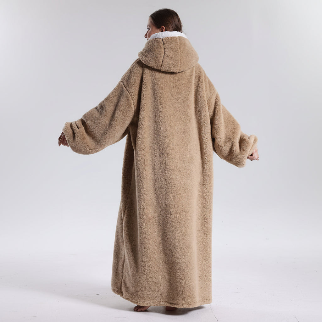 Oversized Plush Wearable Hoodie Blanket — Adults