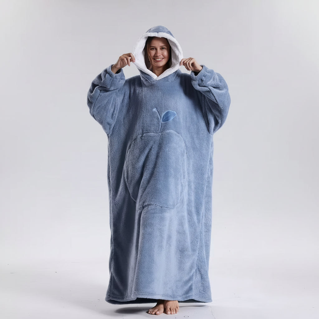 Oversized Plush Wearable Hoodie Blanket — Adults