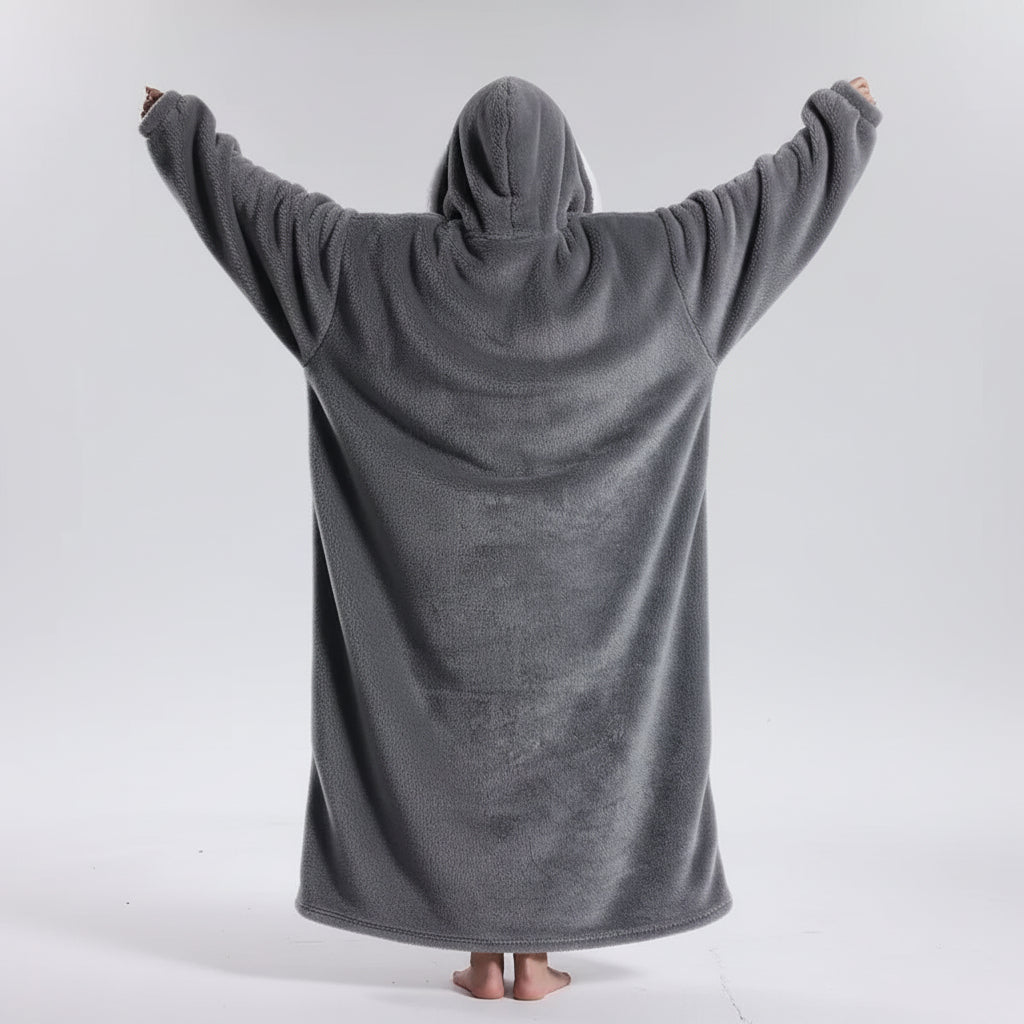 Oversized Plush Wearable Hoodie Blanket — Adults