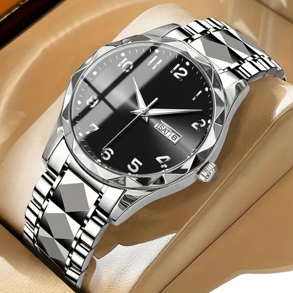 Men's Titanium Chronograph Sports Watch — Multifunction Digital Quartz