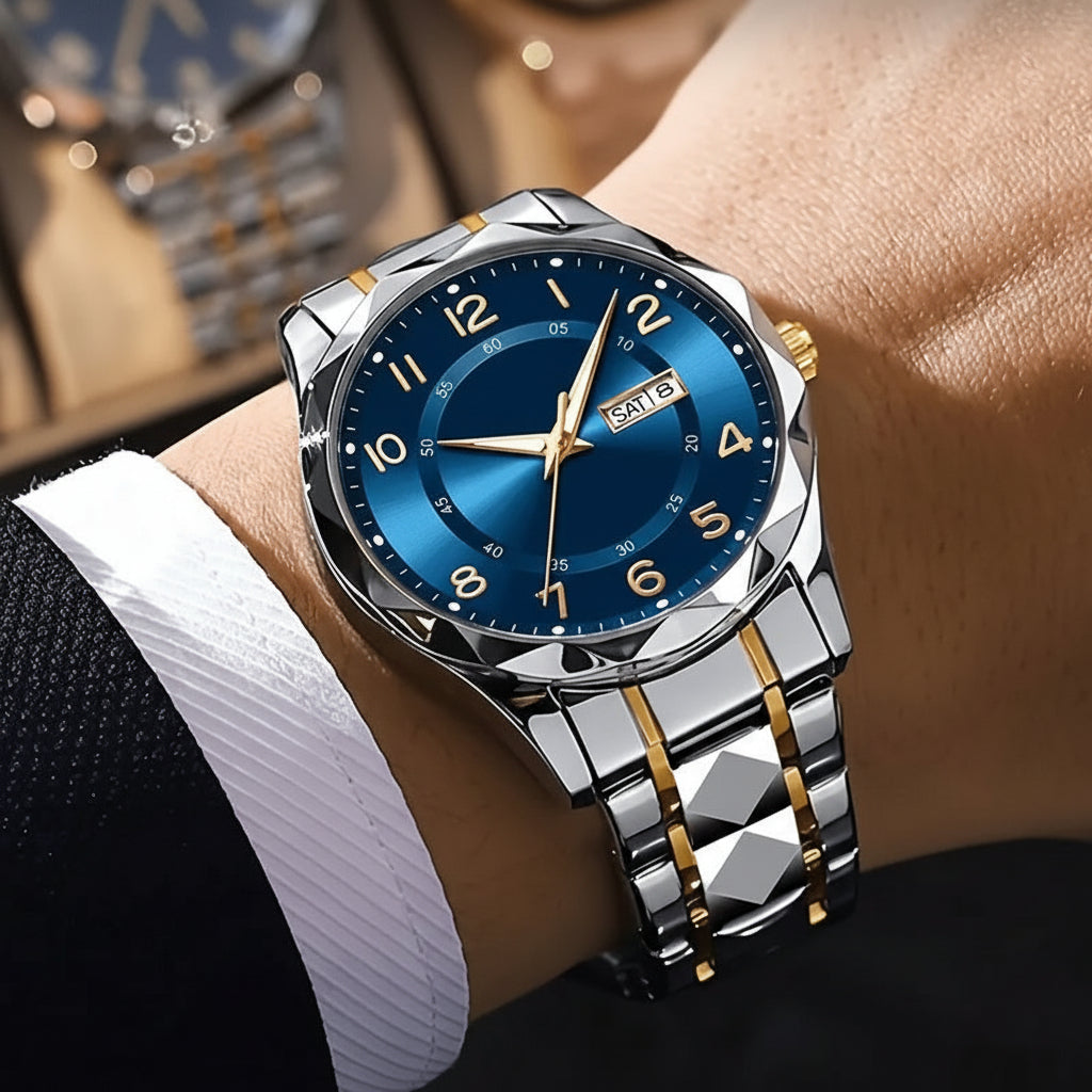 Men's Titanium Chronograph Sports Watch — Multifunction Digital Quartz